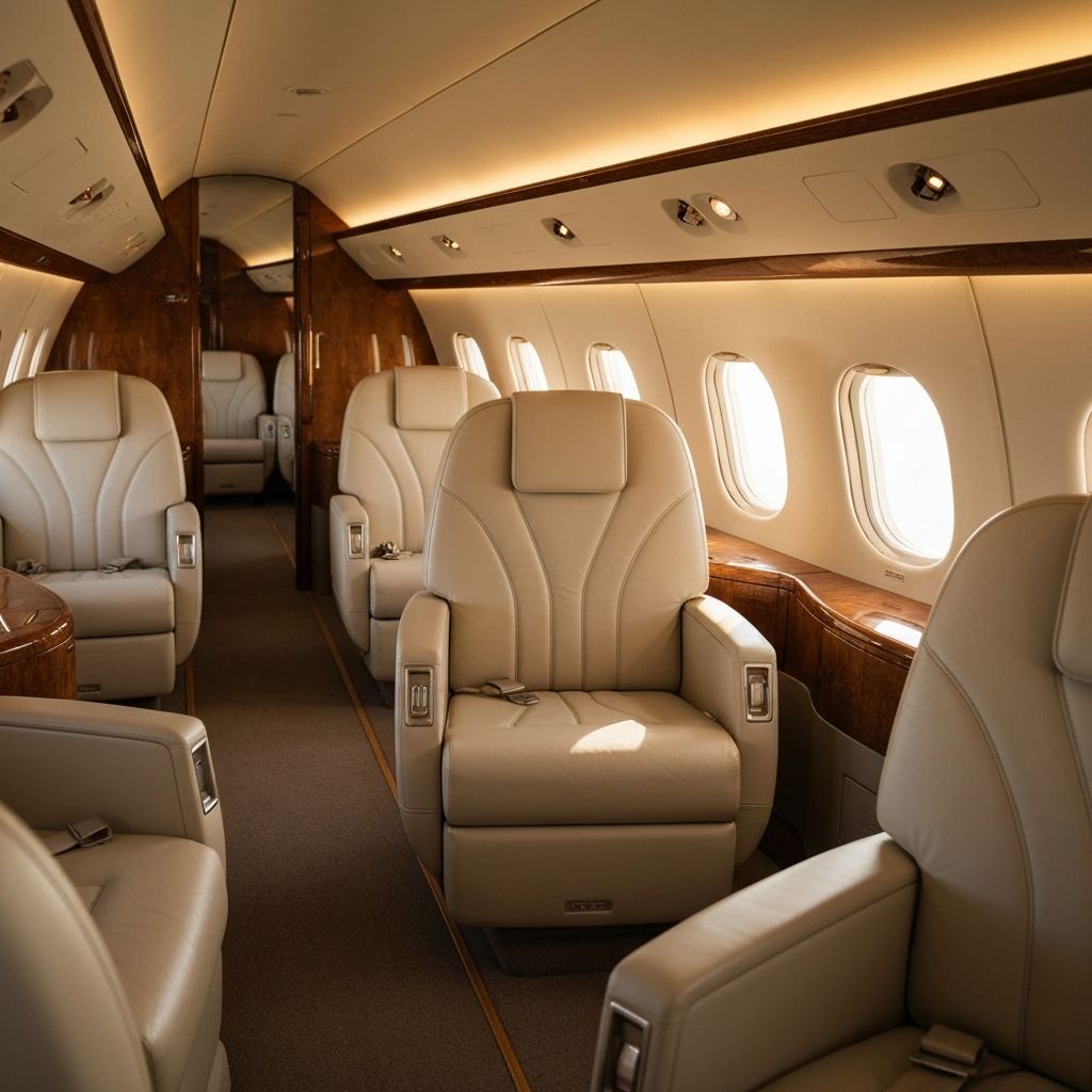 Private jet interior